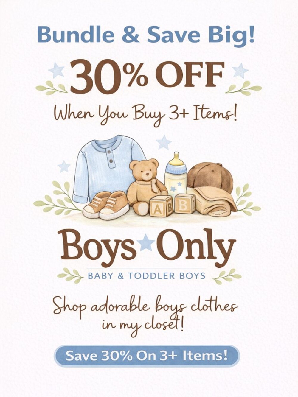NWT Cat & Jack Toddler Boy Sweater 12M Bear Print Knit Pullover Cozy Fall Winter - Picture 3 of 3